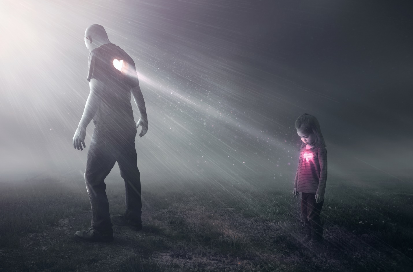 A person and a child walking in the fog

Description automatically generated with low confidence