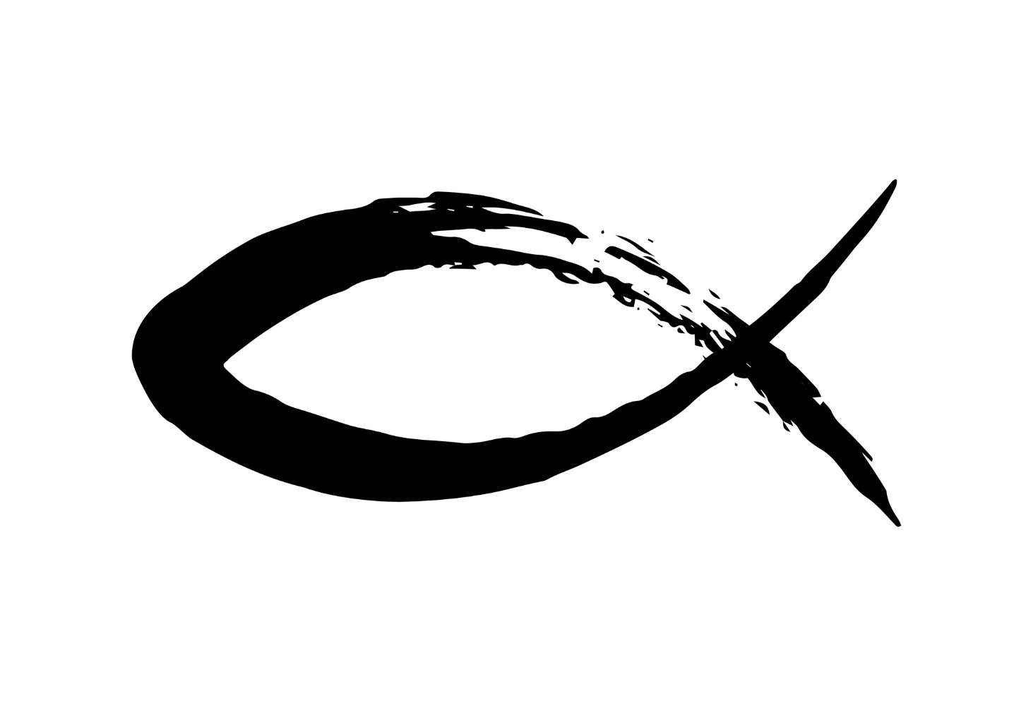 A black symbol of a fish

Description automatically generated