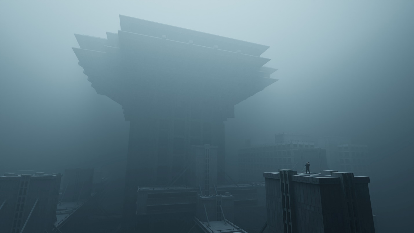 A building in the fog

Description automatically generated