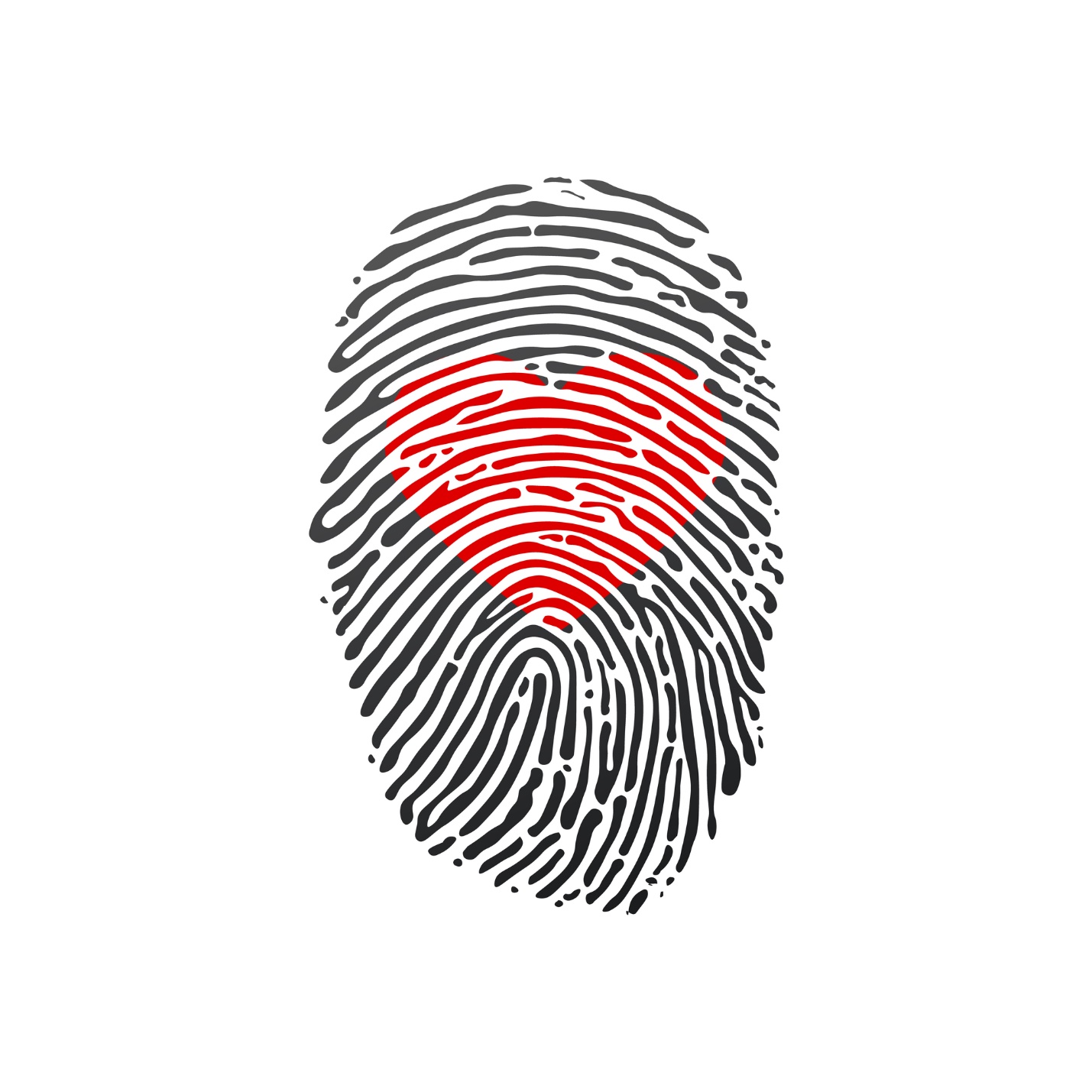 A fingerprint with a heart on it

Description automatically generated