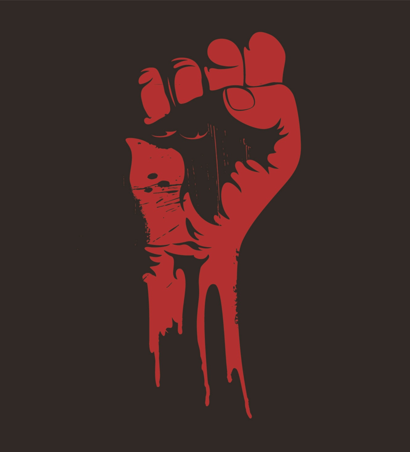 A red fist with blood dripping

AI-generated content may be incorrect.